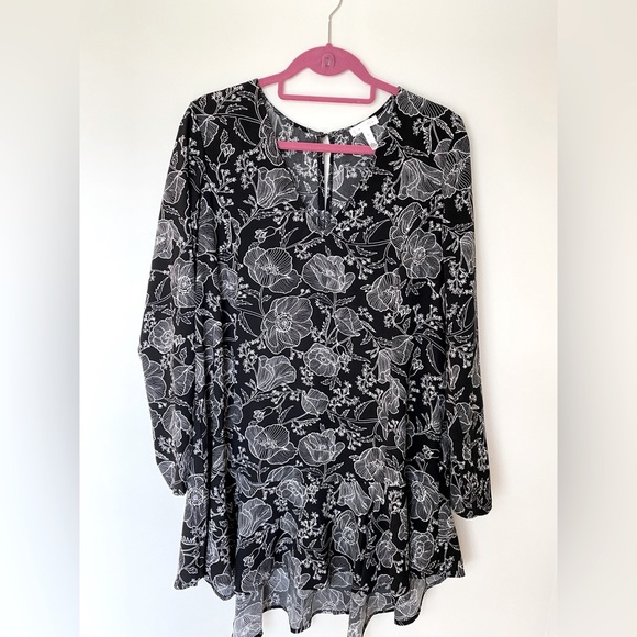 Leith Dresses & Skirts - Leith Black Floral Dress